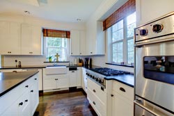 black granite white cabinets Granite kitchen - San Diego, CA San Diego Granite Makeover